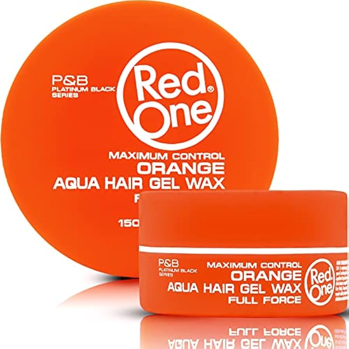 RedOne Hair Styling Aqua Wax Orange 150 ml | Edge Control | Ultra Hold | Gel Wax | Men & Women Hair Wax | Melon Scent | Maximum Control - Image 1